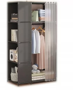 SZAFA Modułowa SKŁADANA Wieszak GARDEROBA na UBRANIA Metalowa 163x45x71 cm - Szafy SZAFA Modułowa SKŁADANA Wieszak GARDEROBA na UBRANIA Metalowa 163x45x71 cm - Szafy - miniaturka - grafika 1