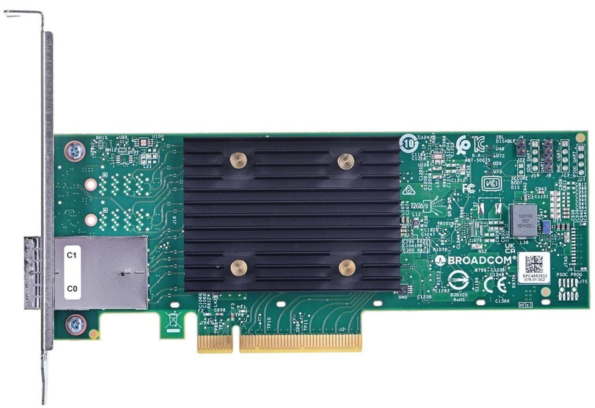 Broadcom 9500-8e HBA NVMe SAS SATA 12Gb/s LSI SAS 3808 PCIe 4.0 8x external HDD SSD NVMe LTO