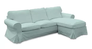 Dekoria Pokrowiec na sofę Ektorp 2-osobową i leżankę pastelowy błękit 252 x 163 x 88 cm Cotton Panama 1014-702-10 - Meble modułowe i akcesoria - miniaturka - grafika 1