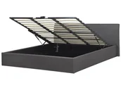 Łóżka - Beliani Łóżko szare tapicerowane podnoszony pojemnik 180 x 200 cm ORBEY - miniaturka - grafika 1