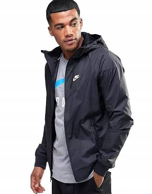 Kurtka Męska Nike Przeciwdeszczowa Z Kapturem Sportowa Wiatrówka R.Xxl