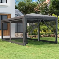 Pawilony ogrodowe - Namiot imprezowy z 6 ścianami z siatki, antracyt, 3x6 m, HDPE - miniaturka - grafika 1