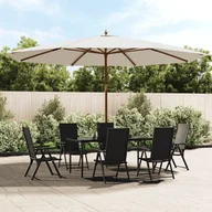 Parasole ogrodowe - vidaXL Parasol ogrodowy na drewnianym słupku, piaskowy, 400x273 cm - miniaturka - grafika 1