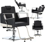 Fotele fryzjerskie - Fotel fryzjerski barberski hydrauliczny do salonu fryzjerskiego barber shop Juno Barberking - miniaturka - grafika 1