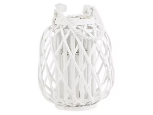 Beliani Lampion 30 cm biały MAURITIUS - Świeczniki - miniaturka - grafika 1