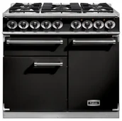 Kuchenki gazowo-elektryczne - Kuchnia gazowo-elektryczna FALCON Deluxe 100 Czarny chrom - miniaturka - grafika 1