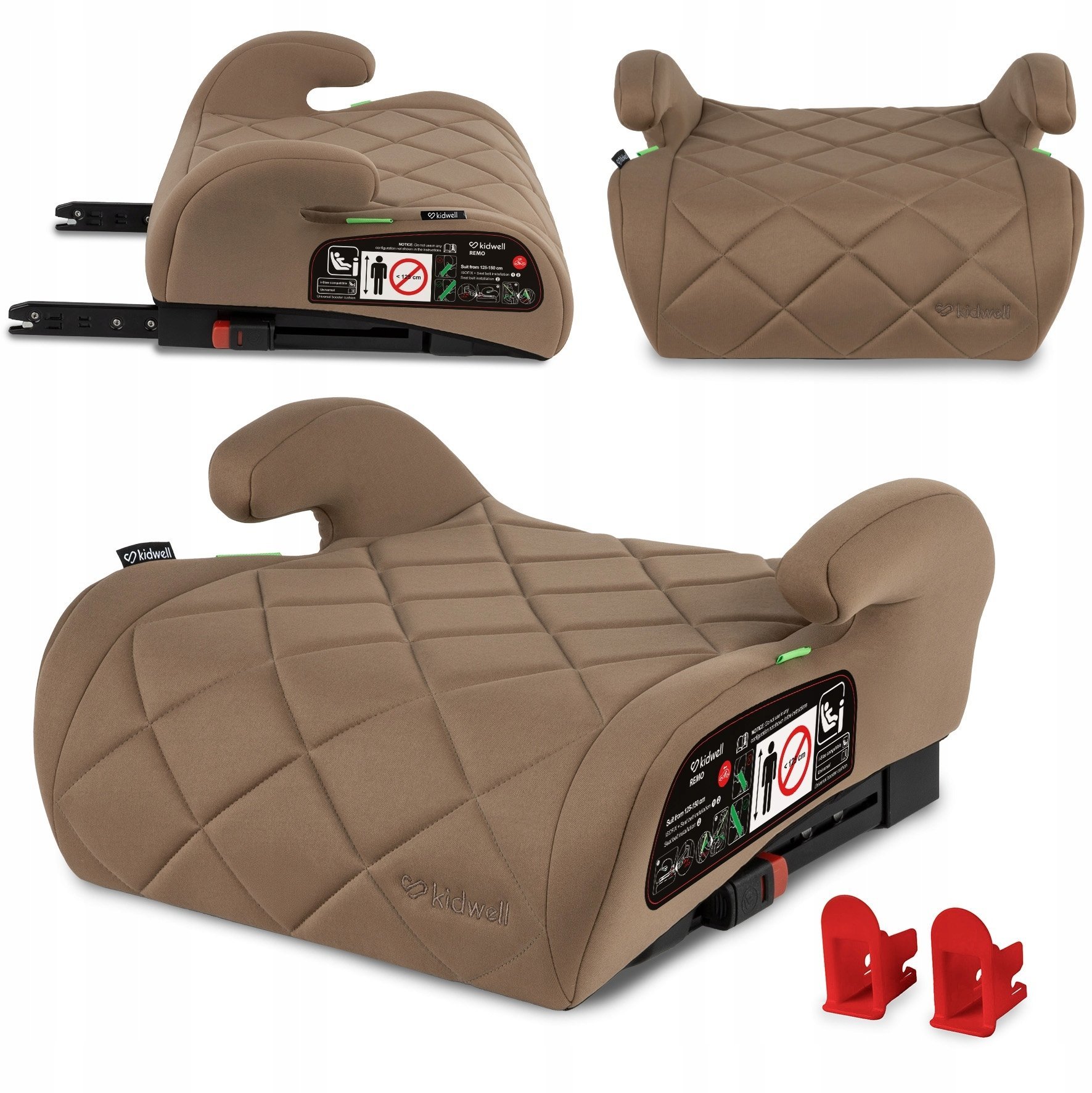 KIDWELL FOTELIK BOSTER PODSTAWKA REMO ISOFIX BEIGE