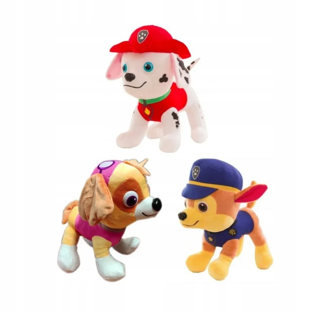 PSI PATROL ZESTAW PLUSZAKÓW MASKOTKI PAW PATROL CHASE SKYE MARSHALL