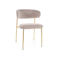 Krzesła - Krzesło tapicerowane ELTON RAVEN ciemnobeżowy - miniaturka - grafika 1