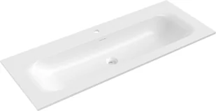 Mexen Vela umywalka wpuszczana w blat 121 x 46,5 cm, biała połysk - 25231200 - Umywalki - miniaturka - grafika 1