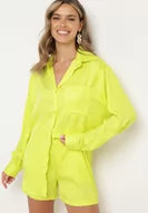 Komplety damskie - Jasnozielony Komplet 2-częściowy z Koszulą i Szortami Adelise - miniaturka - grafika 1