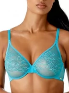 Biustonosze - Gossard Glossies koronkowy przezroczysty biustonosz turkusowy morski 30C, Morze turkusowe, 65C - miniaturka - grafika 1