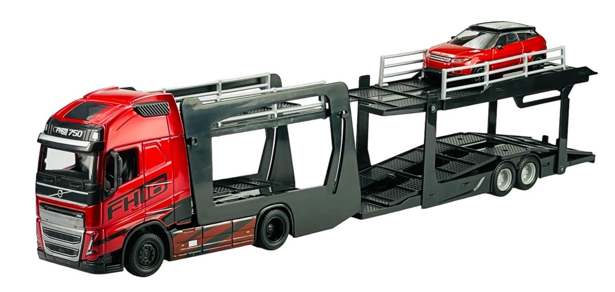 BBURAGO VOLVO FH16 GLOBETROTTER + LAND ROVER LRX CONCEPT 1:43 31462