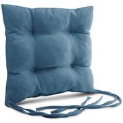 Poduszki ogrodowe - Poduszka ogrodowa na krzesło 40x40 cm w kolorze niebieskim ze sznureczkami do przywiązania - miniaturka - grafika 1