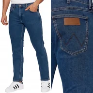 Spodnie męskie - Wrangler GREENSBORO The Stone Ride PROSTE CIEMNY DżINS W42 L36 - miniaturka - grafika 1