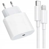 Ładowarki do telefonów - Szybka Ładowarka Sieciowa Dla Apple iPhone + Kabel - miniaturka - grafika 1