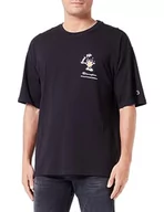 Koszulki męskie - Champion Męski t-shirt Rochester 1919 Graphic Gallery z okrągłym dekoltem, rozmiar S, czarny, rozmiar S, czarny, S - miniaturka - grafika 1