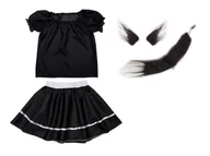 Stroje karnawałowe - ZESTAW KOTEK CZARNY 116-128 4el - miniaturka - grafika 1