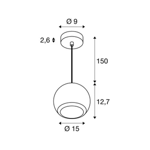 SLV Lampa wisząca Light Eye 150, możliwość ściemniania, biały / opal, salon / jadalnia, metal, nowoczesny - Lampy sufitowe - miniaturka - grafika 1