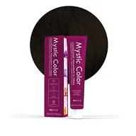 Farby do włosów i szampony koloryzujące - Mystic Color - Intensywny czarny kolor 1.0 - Farba do włosów - Profesjonalne farbowanie kremów o długiej żywotności - z hydrolizowaną keratyną, olejem arganowym i nagietkiem - 100 ml - miniaturka - grafika 1