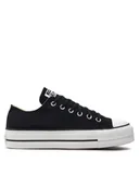 Trampki damskie - Converse Trampki Chuck Taylor All Star Lift Ox 560250C Czarny - miniaturka - grafika 1