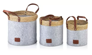 AMPARO KOMPLET 3 KOSZY 28xH28CM,24xH24CM 20xH20CM - Kosze wiklinowe - miniaturka - grafika 1