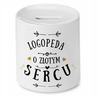 Skarbonki - Dla Logopedy Skarbonka na Urodziny na Prezent z Nadrukiem ze Zdjęciem + Opakowanie na prezent (wzór 01) - miniaturka - grafika 1