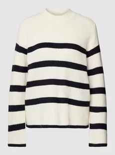 Sweter z dzianiny ze wzorem w paski model ‘SABINA’ - Swetry damskie - miniaturka - grafika 1