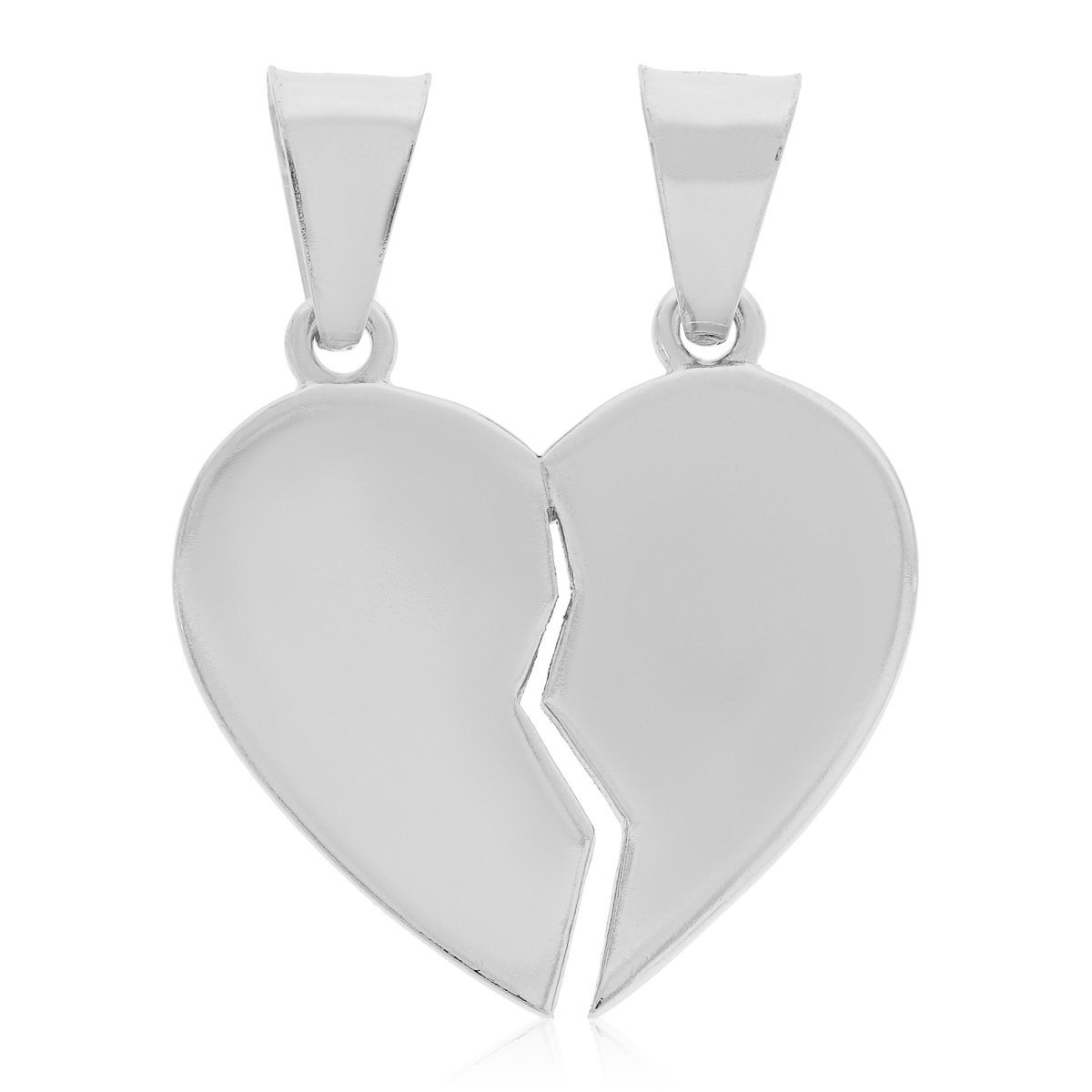 Srebrna zawieszka blaszka serce do łamania pr. 925