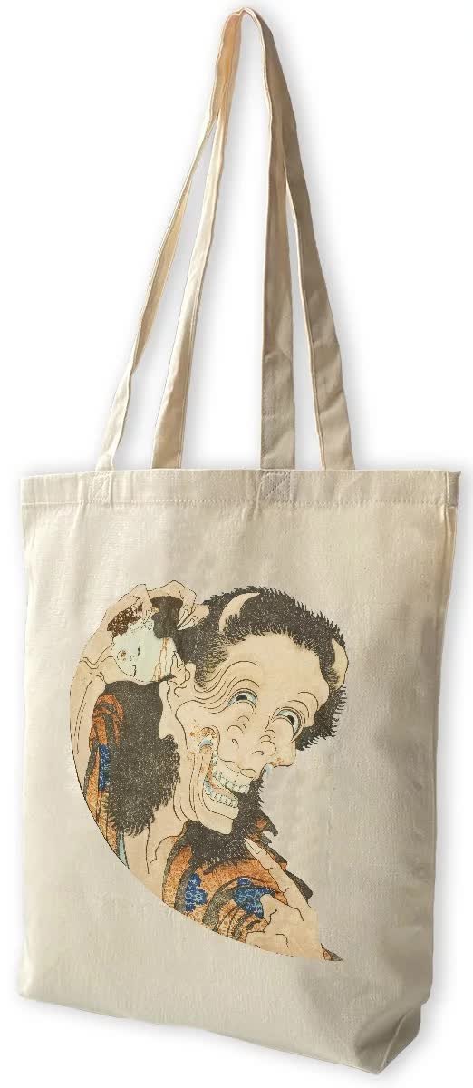 Torba bawełniana Śmiejący się Demon Katsushika Hokusai