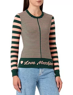 Love Moschino Damska kurtka wełniana, zapinana na zamek błyskawiczny, czerwona zieleń, 46 (DE) - Kurtki damskie - miniaturka - grafika 1