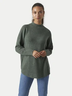 Vero Moda Sweter Plaza 10290784 Zielony Loose Fit - Swetry damskie - miniaturka - grafika 1