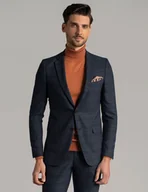 Marynarki męskie - marynarka aldone granatowy slim fit - miniaturka - grafika 1