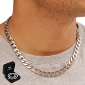 Naszyjniki męskie - Gruby Łańcuszek Srebrny Męski Pancerka Łańcuch Wytrzymały Elegancki - inna (Inny) - miniaturka - grafika 1