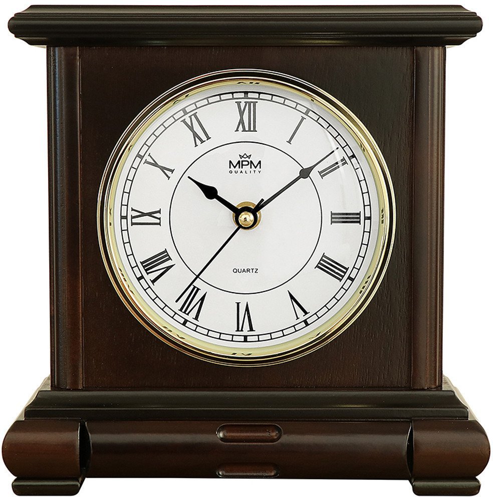 Zegar kominkowy z szufladką MPM E03.3888.54.I 21 x 23 cm .