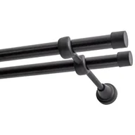 Karnisze - Karnisz DECASTYL Luna Podwójny 400 cm Czarny - miniaturka - grafika 1