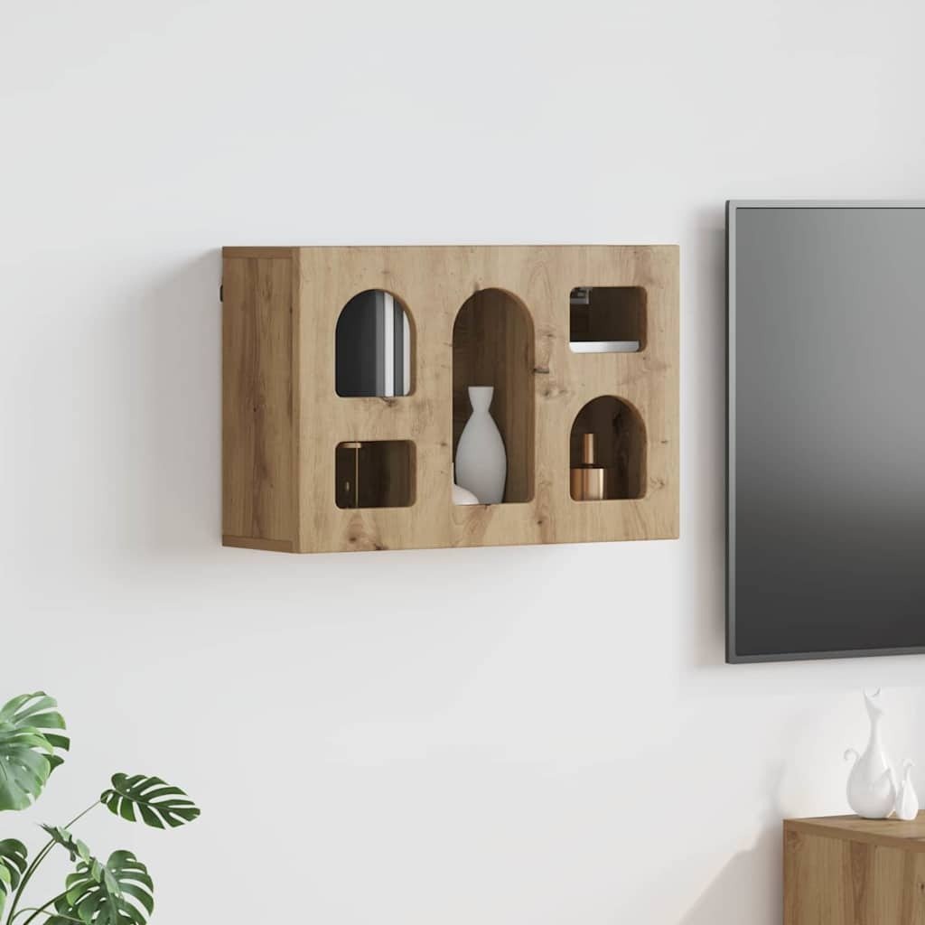 vidaXL Szafka wisząca szafka z półką dębową rzemieślniczą 60 x 20 x 40 cm