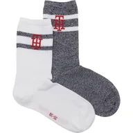 Skarpetki damskie - Tommy Hilfiger Skarpety 2-pack RIB MONOGRAM - miniaturka - grafika 1