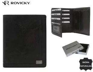 Portfele męskie-Portfel skórzany PC-108-BAR-2533 Black-czarny - Komplety bielizny - miniaturka - grafika 1