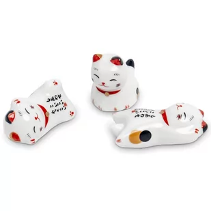 Podstawka hashi-oki pod pałeczki Maneki Neko - 1 sztuka - Zestawy do sushi - miniaturka - grafika 1