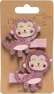 Klipsy z małpkami - Ozdoby do włosów - miniaturka - grafika 1