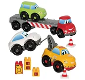 Samochody i pojazdy dla dzieci - Ecoiffier Abrick Laweta Holownik Transporter 4 Pojazdy Akcesoria 3345 - miniaturka - grafika 1