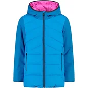 Kurtki i płaszcze dla dziewczynek - CMP - Kid G Jacket Long Fix Hood, Girl, Turchese, 164 - miniaturka - grafika 1