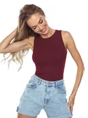 Koszulki i topy damskie - Damska koszulka bokserka bordowa Eldar r.S - miniaturka - grafika 1