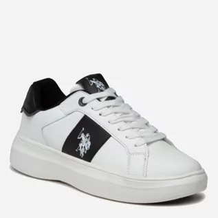 Trampki męskie - Męskie buty sportowe US Polo Assn JEWEL008MBY2 ​​​​41 Białe/Czarne (8055197302743) - grafika 1