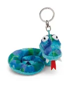 Plecaki - Breloczek do kluczy wąż ZsaZsa 10cm niebieski - Pluszowy towarzysz przytulanka zwierzęca z kółkiem na klucze do smyczy, torby albo plecaka - miniaturka - grafika 1