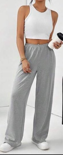 SHEIN DAMSKIE SPODNIE NA CO DZIEŃ GŁADKIE 2 SZT 40/42 ŁUM