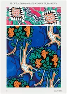 Plakaty - Floral colorful background, vintage art deco & art nouveau background, plate no. 2 from Floréal, E. A. Séguy -  plakat Wymiar do wyboru: 29,7x42 cm - miniaturka - grafika 1