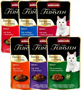 Animonda Cat Vom Feinsten Adult Mix smaków 18x85g 57429-uniw - Mokra karma dla kotów - miniaturka - grafika 1
