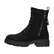 Botki damskie - Czarne zimowe botki damskie na traperze Sergio Leone Tr749 Zamsz - miniaturka - grafika 1